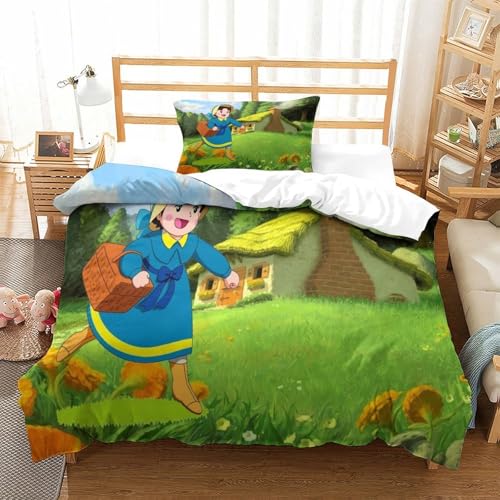 Rochile Heidi Bettbezug Bettwäsche-Sets Kinderbettwäsche-Set Reißverschluss Mit Kissenbezügen Betten Set Für Jungen Und Mädchen, Kinder Single?135x200cm?