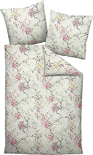 Janine Design Edelflanell Bettwäsche Chinchilla S 78042 jadehauch Rose 1 Bettbezug 135 x 200 cm + 1 Kissenbezug 80 x 80 cm