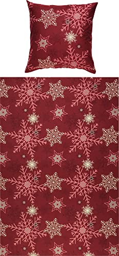 REDBEST Bettwäsche Biber weinrot Größe 1x 155x220 cm + 1x 80x80 cm REDBEST Bettwäsche Biber weinrot Größe 1x 155x220 cm + 1x 80x80 cm