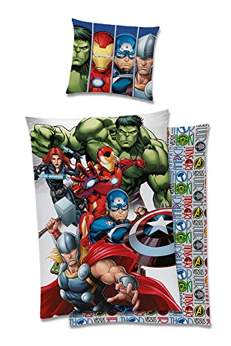 TEX IDEA GMBH Avengers Marvel Bettwäsche 200 x 135, 80 x 80, 100% Baumwolle