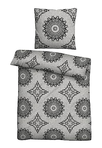 biberna 0840509 Melange-Flanell Bettwäsche
