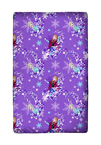 Spannbettlaken Frozen die Eiskönigin 90/100 cm x 190/200 cm Motiv Stars 100% Baumwolle Anna ELSA Olaf Sven Kristoff Arendelle Spannlaken Bettlaken Laken Spannbetttuch zur Bettwäsche deutsche