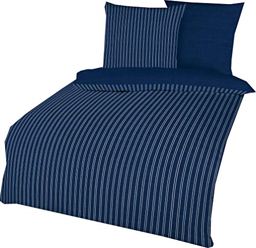 Kaeppel Satin-Bettwäsche Eternity Combo | Marine - 155 x 220