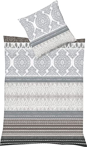 fleuresse Feinbiber Bettwäsche Aspen Lelystad Silbergrau 1 Bettbezug 135 x 200 cm + 1 Kissenbezug 80 x 80 cm