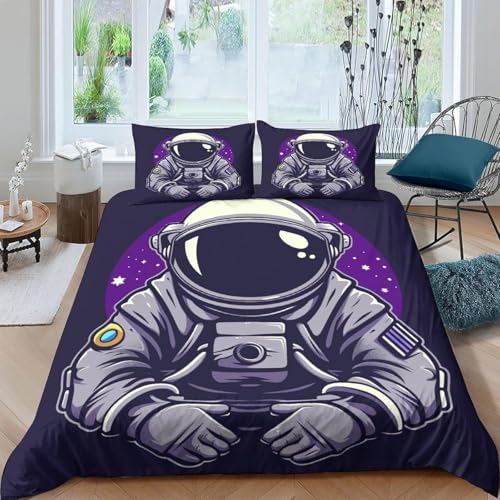 3D Bettwäsche Set Kinder Astronauten-Weltraum 90X190 cm, 100% Mikrofaser, 1 Bettbezug Und 2 Kissenbezug,Geeignet Für Jungenzimmer Dekoration - Bequem Und Weich - Anti-Allergie An-9243182508362380000 3D Bettwäsche Set Kinder Astronauten-Weltraum 90X190 cm, 100% Mikrofaser, 1 Bettbezug Und 2 Kissenbezug,Geeignet Für Jungenzimmer Dekoration - Bequem Und Weich - Anti-Allergie An-9243182508362380000