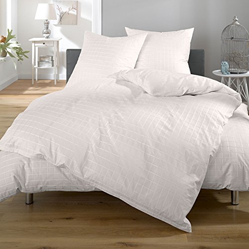 Lorena Mako-Batist Bettwäsche Tirol beige 1 Bettbezug 155 x 220 cm + 1 Kissenbezug 80 x 80 cm