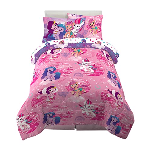 Franco Kinder-Bettwäsche-Set, superweich, mit Kissenbezug, 5-teilig, Doppelbettgröße, My Little Pony