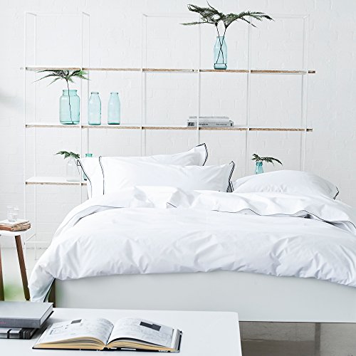 Designers Guild 3359104058958 Astor Bettbezug Baumwolle Graphit 240 x 220 cm