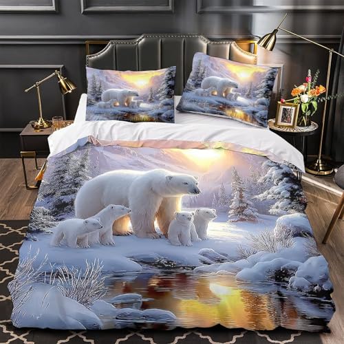 VOXYTMLWG Polka Dot 3D Druck Bettwäsche-Set 3 Stück Leuchtend Pink Background Bettdeckenbezug Zip Verschluss Bequem mit Kopfkissenbezug Pflegeleicht Atmungsaktiv for Jugendliche?200x200cm?