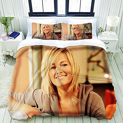 3D-gedruckte Bettdecke Bettwäsche-Set Kissen Bettwäsche sleepling Komfort-Helene Fischer-Einzel: 1 Bettbezug + 1 Kissenbezug Einzel (135x200cm) Bettwäsche Anti Milben Encasing Bettbezug Bettwäsches