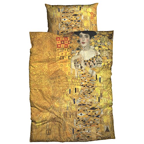 Goebel Satin-Bettwäsche nach Gustav Klimt Adele Bloch 135x200 cm Gold