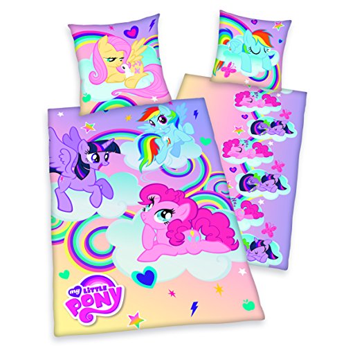 My Little Pony Umkehrbar Multicolor Single Bettwäsche, Kopfkissenbezug: 70 x 90 cm Bettbezug 140 x 200 cm 100% Baumwolle