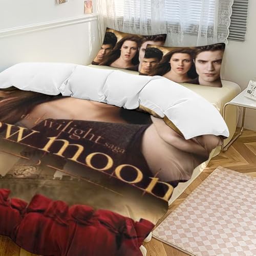 YINGD Twilight 3-teiliges Bettwäsche-Set, weich, warm und bequem, weiches Bettwäsche-Set für Schlafzimmer