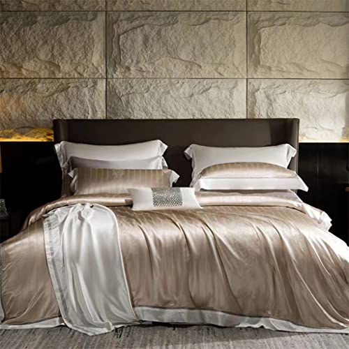 Vierteilige Seidenblechhut Quilt Cover Jacquard Seidenbettwäsche hautfreundliche Quilt Deckungsbettwäsche  Produkte