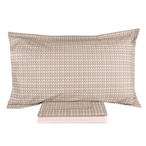 Zucchi Bettwäsche-Set für französisches Bett 200 x 200 cm aus Perkal aus Baumwolle – Bettwäsche-Set für französisches Bett, Spannbettlaken 125 x 200 cm und 1 Kissenbezug 50 x 80 cm, hergestellt in