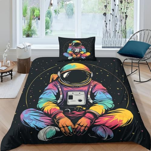 DAZBDEOCK Astronaut Bettbezug Set Bettwäsche-Sets Kinderbettwäsche Reißverschluss Mit Kissenbezug Betten Set Für Jugendliche Kinder Schlafzimmer Single?1Tier5x200cm? DAZBDEOCK Astronaut Bettbezug Set Bettwäsche-Sets Kinderbettwäsche Reißverschluss Mit Kissenbezug Betten Set Für Jugendliche Kinder Schlafzimmer Single?1Tier5x200cm?