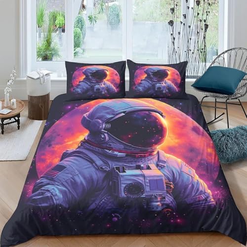 100% Mikrofaser Kinderbettwäsche 155X220 cm 3 Teilig 3D Astronauten-Weltraum Bettwäsche Mit Reißverschluss Jungen Und Mädchen Weiche Bettbezug Mit Kissenbezüge 80X80 cm - Anti-All-3561595269830180 000 100% Mikrofaser Kinderbettwäsche 155X220 cm 3 Teilig 3D Astronauten-Weltraum Bettwäsche Mit Reißverschluss Jungen Und Mädchen Weiche Bettbezug Mit Kissenbezüge 80X80 cm - Anti-All-3561595269830180 000