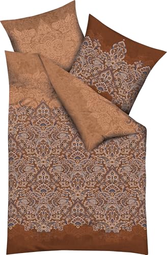 Kaeppel Bettwäsche Indira Feinbiber Kupfer Größe 135x200 cm (80x80 cm)