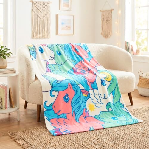 Franco My Little Pony Klassische Einhorn-Bettwäsche, superweich, gemütlich, 116,8 x 152,4 cm, offizielles Lizenzprodukt