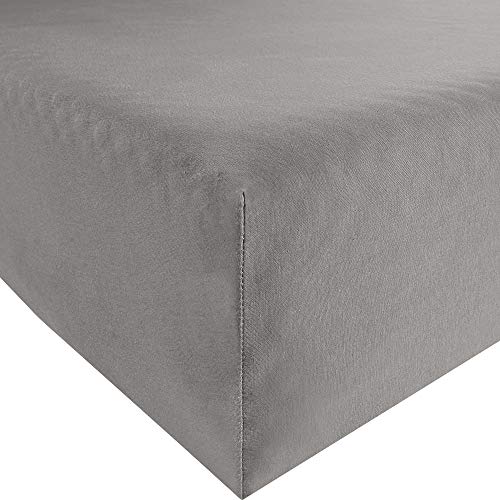 Formesse Spannbettlaken Bella Donna Jersey für Matratzen & Wasserbett 140-200x160-220 cm in Grau