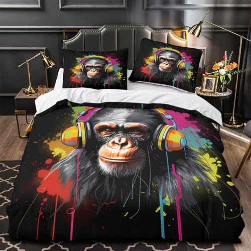 VOXYTMLWG Halloween Dekor Mikrofaser Pflegeleicht 3D-Gedruckter Bettwäsche-Set dreiteiliger Pink Spooky Bettdeckenbezug Zip Verschluss for Jungen,Teen Jungen,Frauen,Teenager Single?135x200cm?