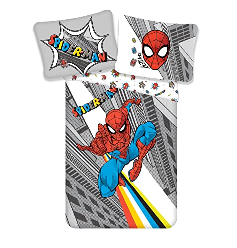 Spiderman Peter Parker Marvel Wende Bettwäsche Kopfkissen Bettdecke für 135x200