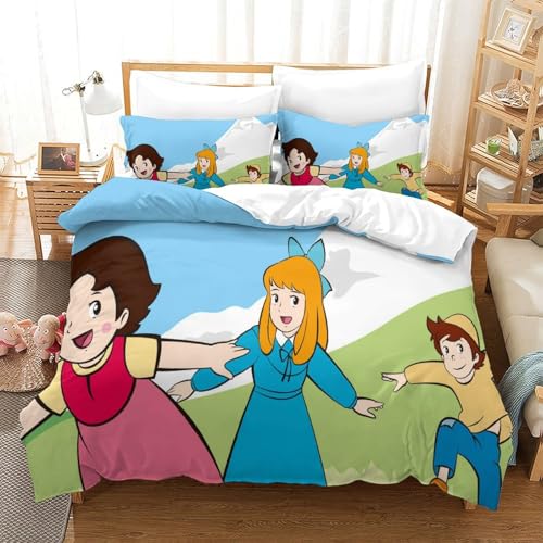 Rochile Heidi Bettbezug Set Bettwäsche-Sets Kinderbettwäsche-Set Reißverschluss Mit Kissenbezug Betten Set Für Jugendliche Kinder Schlafzimmer Double?200x200cm?