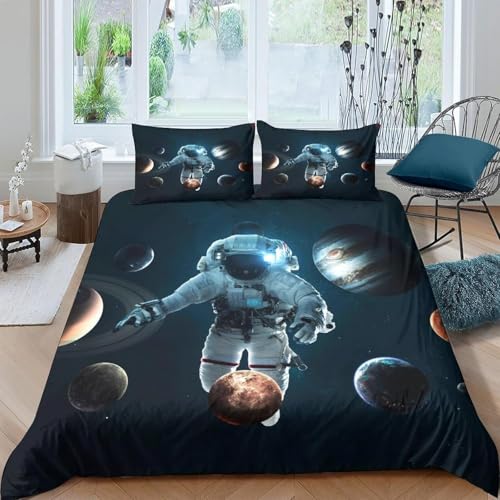 Kinder Bettwäsche 90X190 cm Für Mädchen Und Jungen 3D Weiche Bettbezug Mikrofaser Set Kinderbettwäsche Astronauten-Weltraum Bettbezüge Mit Reißverschluss +2 Kissenbezüge 80X80 cm -208727042598237000 Kinder Bettwäsche 90X190 cm Für Mädchen Und Jungen 3D Weiche Bettbezug Mikrofaser Set Kinderbettwäsche Astronauten-Weltraum Bettbezüge Mit Reißverschluss +2 Kissenbezüge 80X80 cm -208727042598237000