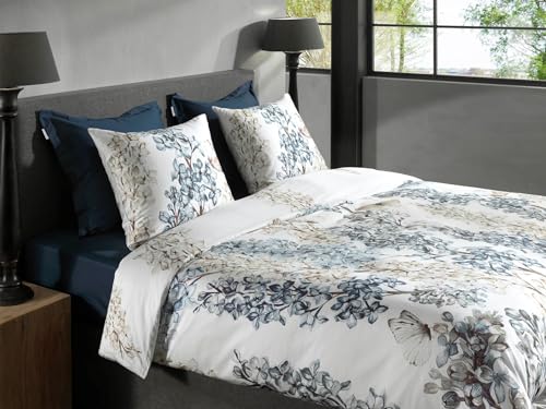 Heckett Lane Mako-Satin Bettwäsche 135x200 JES Multi Blütenrispen Flieder Sommer