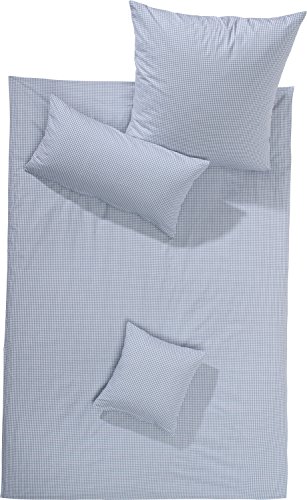 Lorena Batist Bettwäsche Basel Mini-Karo grau 1 Bettbezug 155 x 220 cm + 1 Kissenbezug 80 x 80 cm