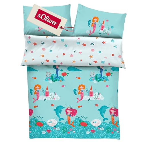 s.Oliver Kinderbettwäsche Meerjungfrau 100x135 cm - 100% Baumwolle, praktischer Reißverschluss & maschinenwaschbar, Bettwäsche für Kinder Meerjungfrauen 2tlg. bunt s.Oliver Kinderbettwäsche Meerjungfrau 100x135 cm - 100% Baumwolle, praktischer Reißverschluss & maschinenwaschbar, Bettwäsche für Kinder Meerjungfrauen 2tlg. bunt