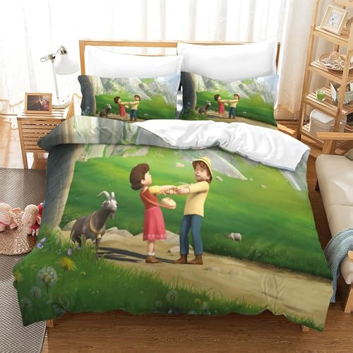 Rochile Heidi Bettbezug Set Bettwäsche-Sets Kinderbettwäsche Reißverschluss Mit Kissenbezug Betten Set Für Jugendliche Kinder Schlafzimmer Single?140x200cm?