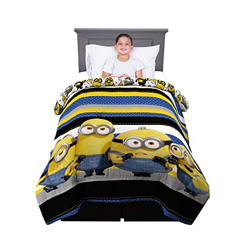 Franco Kinder-Bettwäsche, superweich, wendbar, für Doppelbett, 182,9 x 218,4 cm, Minions aus Ich - Einfach Unverbesserlich