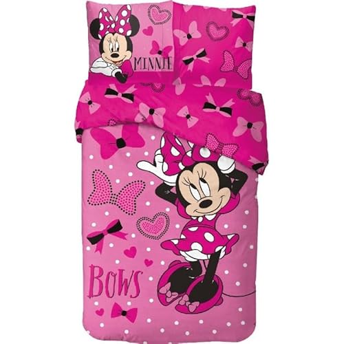 Bettwäsche Minnie 140 x 200 cm – Bettbezug Minnie 100 % Baumwolle (A)