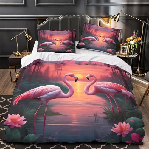 VOXYTMLWG Pink Marble Textur Bequem 3D Druck elegant Luxus Bettdeckenbezug Bettwäsche-Set 3 Stück Zip Verschluss Pflegeleicht for Jungen,Teenager,Männer,J ugendliche Single?140x200cm?