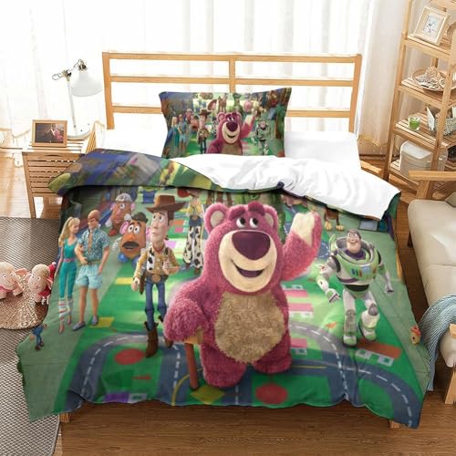 QRWEW Toy Story Bettbezug Set Bettwäsche Kinderbettwäsche Reißverschluss Mit Kissenbezug Betten Set Für Jugendliche Kinder Schlafzimmer Single?135x200cm?