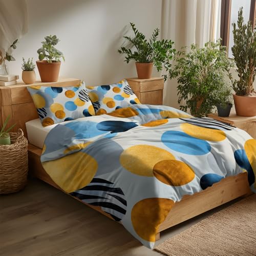 Premium-Wendebettbezug Hellgrau mit Reißverschluss, Bettwäsche mit Boho Streifen Punkte Muster, Deckenbezug 180 x 200 cm aus Gebürstete Mikrofaser Weich und Bügelfrei Premium-Wendebettbezug Hellgrau mit Reißverschluss, Bettwäsche mit Boho Streifen Punkte Muster, Deckenbezug 180 x 200 cm aus Gebürstete Mikrofaser Weich und Bügelfrei