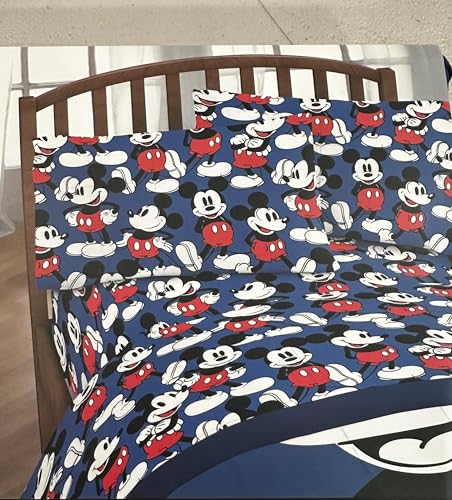 Jay Franco Bettwäsche-Set für Doppelbett, 3-teilig, Kinder-Set (Mickey Mouse One and Only), Rosa, Schwarz, JF14545