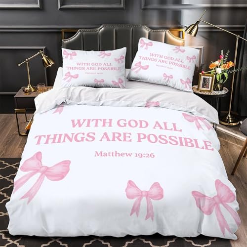 VOXYTMLWG Pink Cherry Blossoms Mikrofaser Bequem 3D Druck Bettwäsche-Set 3 Stück Botanical Spring Bettdeckenbezug Zip Verschluss for Jungen,Teenager,Männer,J ugendliche Double?200x200cm?