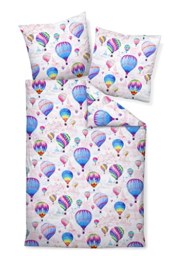 Traumschloss Bettwäsche »Satin« Heißluftballon, Städte, bunt, 135x200 & 80x80, 100% Baumwolle, mit Reißverschluss bestehend aus Kissen und Bettbezug