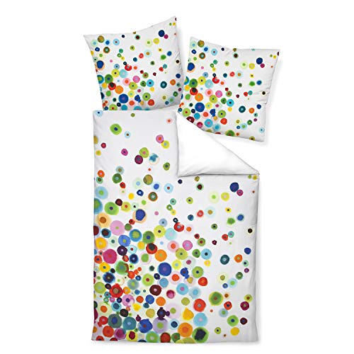 Janine Design Mako-Satin Bettwäsche modern Art 42030-09 Multicolor 1 Bettbezug 135 x 200 cm + 1 Kissenbezug 80 x 80 cm