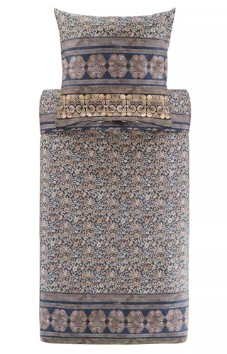 Bassetti Satin-Bettwäsche-Garnitu r TORCELLO Farbe Silber G1 Größe 155x220+80x80