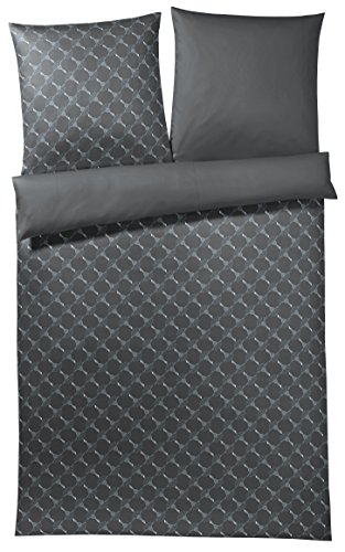 Joop! 4059 Cornflower Gradiant Mako-Satin-Bettwäsche 155x220 + 1x 80x80 Graphit-9