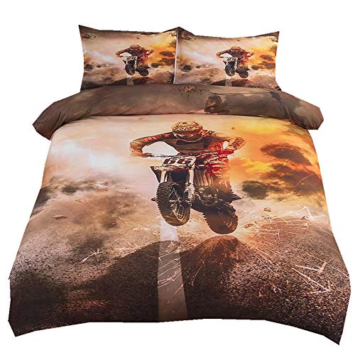 Stillshine. Bettwäsche Set Kind Schwarz Bettbezug 135x200 und Kissenbezug 3D Rennwagen Extremsportarten Off-Road Motorrad Gotisch Schädel Drucken Einzelbett Stillshine. Bettwäsche Set Kind Schwarz Bettbezug 135x200 und Kissenbezug 3D Rennwagen Extremsportarten Off-Road Motorrad Gotisch Schädel Drucken Einzelbett