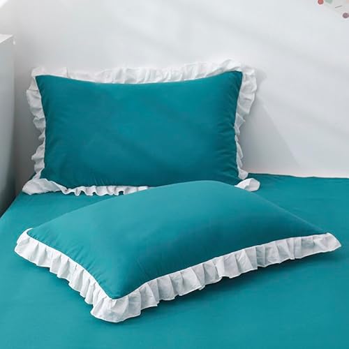 PLOIKM Ruffle Prinzessin Kissenbezüge, weiche Kissenbezüge, Bequeme Kissenschamme für Erwachsene, Kinder, mehrere Größen, gemütliche Bettwäsche