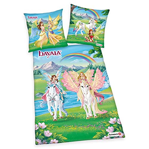 Herding SCHLEICH Bettwäsche-Set, Bayala Einhorn-Wendemotiv, Bettbezug 135 x 200 cm, Kopfkissenbezug 80 x 80cm, Baumwolle/Renforcé Bettwäsche zum Film Feen Sera Jaro NEU Wow Herding SCHLEICH Bettwäsche-Set, Bayala Einhorn-Wendemotiv, Bettbezug 135 x 200 cm, Kopfkissenbezug 80 x 80cm, Baumwolle/Renforcé Bettwäsche zum Film Feen Sera Jaro NEU Wow