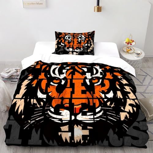 CIVETGDC Tiger Bettwäsche-Sets 3 Teilig Bettbezüge Mit Kissenbezügen Betten Set Für Jugendliche Kinder Schlafzimmer Double?200x200cm?