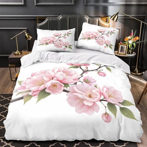 VOXYTMLWG Pink Cosmic Swirl Bettwäsche-Set 3 Stück 3D Druck Abstrakt Digital Bettdeckenbezug Zip Verschluss Bequem Atmungsaktiv for Jungen,Teenager,Männer,J ugendliche Double?200x200cm?