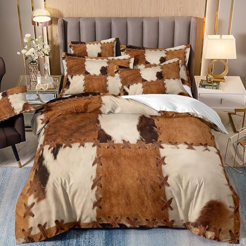 Bettdecke 200x200cm Braun Beige Geometrie Daunendecke Bettwäsche 200x200 Mikrofaser Bettdecken Atmungsaktive Duvet mit Reißverschluss Steppdecke Weiches Bett Decket+2 Kissenbezug 80x80