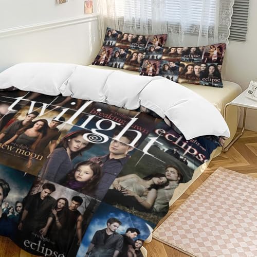 YINGD Twilight Twilight Bettwäsche-Set, 3-teilig, weich, warm und bequem, weiches Bettwäsche-Set für Schlafzimmer